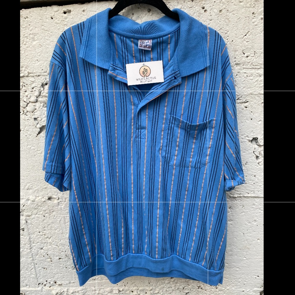 Vintage blue men’s stripe top